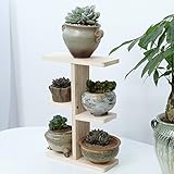 消毒木製フラワースタンド デスクトップシェルフのシンプルさソリッドウッドフラワースタンドデスクトップストレージラックシェルフマルチレイヤミニフラワースタンド 強い支持力 (色 : B)