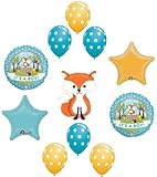 loonballoon Fox Woodland Animals It 's A BoyベビーシャワーWelcome 11 Party Mylarバルーンセット