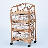 籐家具(ラタン) 籐ランドリー 引出3杯