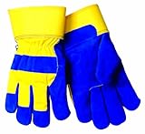 Steiner 2452X Winter Work Gloves, Blue Select Shoulder Split Cowhide, Yellow Canvas Back, Heatloc, 2