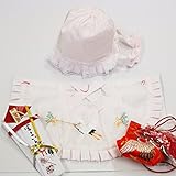 【正絹】お宮参り小物4点セット 日本製 女の子 フード帽 よだれかけ 扇子 お守り袋【ギフト対応】