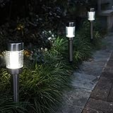 Wholehot LEDガーデンライト ソーラーライト 埋め込み式 パスライト ソーラー充電式 電池不要 省エネ 光センサー 自動点灯消灯 車道/芝生/庭/公園/防犯照明用ライト 屋外用 防水仕様 (