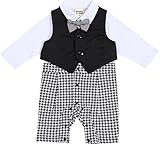 (ポッケポッシュ)Pokke Poche　当店オリジナル ベビー ベスト付きカバーオール【tpp-001】80cm ベスト黒（無地）