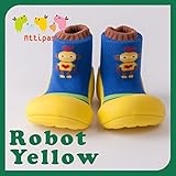 アティパス attipas ベビーシューズ ロボット イエロー Lサイズ（12.5cm） Robot
