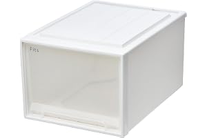 天馬 収納ボックス フィッツケース クローゼット 幅39×奥行53×高さ30cm 収納ケース たわみにくい 衣装ケース 日本製 再生材配合 サステナブル 【色 ホワイトクリア】 【53-39L】