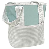 Hoohobbers Tote Diaper Bag, Houndstooth Aqua by Hoohobbers