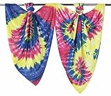 j & alex's Hand Dyed Cotton Muslin Swaddle Blankets in Traditional Rainbow Tie Dye 2 count by j & al