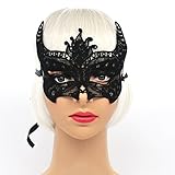 Weryn(TM) 謎の天使1PCSハロウィーン仮装パーティー仮装コスチュームのために女性黒のセクシーレディーレースボールマスクマスク[6]