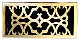 Brass Elegans 120HR-PLB Solid Cast Brass Victorian 6-Inch by 12-Inch Floor Register, Polished Brass 