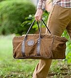 Heavy Dutyキャンバスログキャリアwithレザーハンドル – 20 L x 10 W x 8.5 H