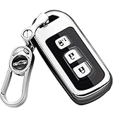 【MDee】 Hondaインテリジェントキーケース N-BOX に適し高級 TPU 軽量 シリコン ていますスマートキーケース 傷のつきにくい、防塵 キーホルダー, N-BOX+ プラス Nワゴン N-WGNカスタム N-ONE N-BOX SLASH スラッシュ N-VAN +STYLE ホンダ Nシリーズ専用 キーケース キーホルダー-シルバー