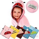 (ハニーブロッサム) HONEY BLOSSOM ベビー アニマル パイル おくるみ バスローブ 動物 お顔 と 耳 付き フード ポンチョ マント タオル地 出産祝い プレゼント A001 pink