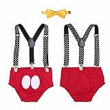(アイム)iiniim　ベビー　ブルマー　Yサスペンダー 調節可　ネクタイ　３点セット　キッズ用　子供服　フォーマル　誕生日　写真道具　撮影 3点セット タグ：100 推薦年齢：12-18ヶ月