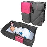 Boxum 3 in 1 - Diaper Bag - Travel Bassinet - Change Station (Pink) #1 Baby Diaper Tote Bag Bed Napp