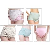 マタニティショーツ 下着 モーダル 妊娠中の女性 妊婦パンツ ハイウエスト 柔らかい 通気性 綿 腹部ケア 可愛い 妊娠専用 5枚組
