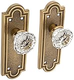 ベルモントプレートセットwith Astoriaクリスタルドアノブ、in 4 Finishes 7.5 inches tall