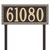 Whitehall Egg & Dart Lawn plaque-engraving、ギフト、ガーデン、ホーム、結婚式、アドレス