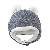 (チャックル) chuckle * ボンシュシュ * クマ耳付き デニム調 裏毛 帽子 ネイビー 46-48cm P9214-48-32