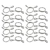 uxcell スプリングホースクランプ エアホースクリップ 304ステンレススチール 18mm内径 20個入り