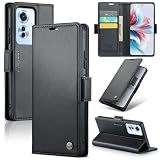 RicYeel OPPO Reno11 A/Reno11 F 5G 対応 ケース 手帳型 財布型 カードポケット付き 高級レザー 衝撃吸収 スマホケース 全面保護 カード収納 スタンド機能 携帯カバー 磁気バックル付き ストラップホール付き (ブラック)