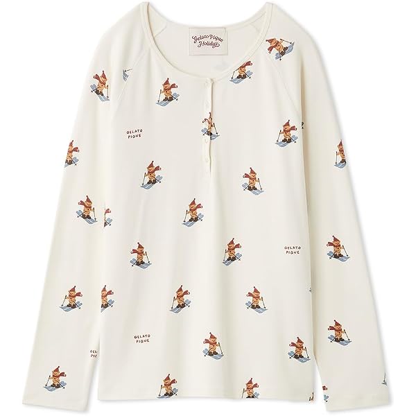 Amazon | [ジェラート ピケ] 【HOLIDAY】スキーベア柄ロングパンツ