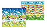 MyLine Eco baby play mat (Super Large, 78.7''x70.9''x3/5'') (Night Sky/Train ABC) by MyLine