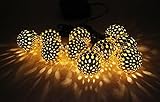 rising・sun ソーラー LED 充電 式 玉 型 イルミネーション 3M　10球 防滴 防水 ガーデン ライト (ゴールド)
