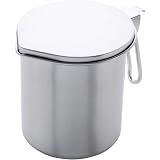 アーネスト 【日本製】 オイルポット 900ml ステンレス 液だれしにくい (For 油 900) + 活性炭カートリッジ (約10回分) 大手飲食店愛用ブランド A-77198