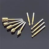 TOOGOO 10個　HSSチタンルーティングロータリー　粉砕ロータリーファイルカッター木彫りツール