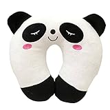 2つのかわいいU字型のホーム/オフィスの健康な首のピロートラベルネックピロー、パンダのセット