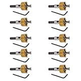 Perfk 穴鋸　HSSドリルビット　10セット　穴あけ　六角レンチ　超硬カッター　切削直径22mm/25mm選択 - 切削直径:25mm