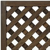 特注ラティスフェンス匠（目隠し）・ななめ格子・ブラウン・木製（高さ＋横幅＝合計270cm以内）（ウッドフェンス）
