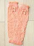 Kid's zoo (キッズズー) ベビー リボン 付き トレンカ レッグウォーマー 赤ちゃん 女の子 新生児～2歳頃 30㎝ ピンク