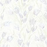 Brewster 2532-20473 Jessamine Tulips Wallpaper Light Blue [並行輸入品]