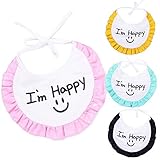 iikuru ベビー スタイ 赤ちゃん よだれかけ ベビー ビブ フリル 4点セット x599