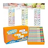 「30冊セット｜フォニックス&Sight Words学習 めくって読んで韻を学ぶリーディングゲーム 語族・基礎語彙フラッシュカード両面印刷 幼稚園〜小学校低学年向け知育教材」Flash Cards [並行輸入品]