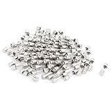 uxcell　ガラス管ヒューズ　金属　速断　5mm x 20mm 250V 15A　100個入り
