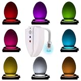 litakeトイレライト、センサーモーションLEDトイレボウルライトwith uv-c Sterilization、トイレUV Germicidal Seatライト、トイレ夜ライトwith 8-col