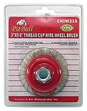 3 x 5/8 Thread Wire Wheel Cup by Pitbull