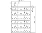 BL集合郵便受箱（SH型） 型式SH-18戸数：18戸用 SK-118H　　新協和
