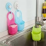 Generic Bluee : 1PC Kitchen Sink Sponge Holder bag Bathroom Soap Hanging Shelving Rack Drain Faucet 