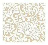 York Wallcoverings AP7496SMP Silhouettes Oversized Tulip Damask Wallpaper Memo Sample, 8-Inch x 10-I