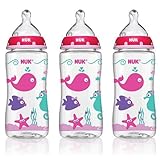 NUK Orthodontic BPA FREE Nature Bottles - - Girl (10 OZ) by NUK