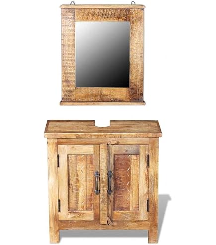 Amazon.co.jp: vidaXL 洗面化粧台トップ アカシア無垢材 58x55x2.5cm