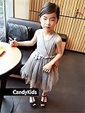 candykids子供服 キッズ ワンピ風 レース　サンドレス　プリンセス　子供チュチュ ドレス 発表会 結婚式 入園式 演奏会 パーティー (9#)