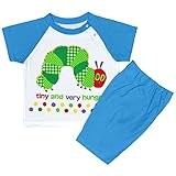 アスナロ（パジャマ・ルームウェア） ERIC CARLE はらぺこあおむし 半袖パジャマ ベビー 男の子 女の子90 サックス