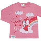 2016年 秋冬 アンパンマン ドキンちゃん バイキンマン 食パンマン 前後つづきプリント 長袖Ｔシャツ ANPANMAN ピンク-ドキン◇95cm