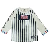 【H28年春物】 chocola(ショコラ) 天竺ストライプPt長袖Tシャツ 100cm/コン系 NO.CH-1621-13004