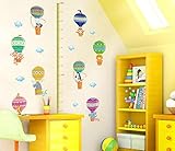 ikeelifeホーム装飾壁画PVC取り外し可能Cute Animals inバルーン高さチャート壁ステッカー寝室幼稚園キッズ子供部屋壁アートデカール紙60 x 90 cm / 23.64 X 35.