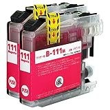 brother ブラザー LC111 (M/マゼンタ) 【2本】 最新 互換 インクカートリッジ 純正と併用可能 (DCP-J957N J757N J557N MFC-J877N J987DN J897DN J827DN J727D J952N J752N J552N J980DN J890DN J820DN J720D J987DWN J897DWN J827DWN など)STAR JET製